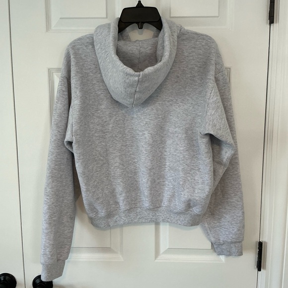 SKIMS Cotton Fleece Classic Zip Up Hoodie | Light Heather Grey | Size M - Picture 6 of 7